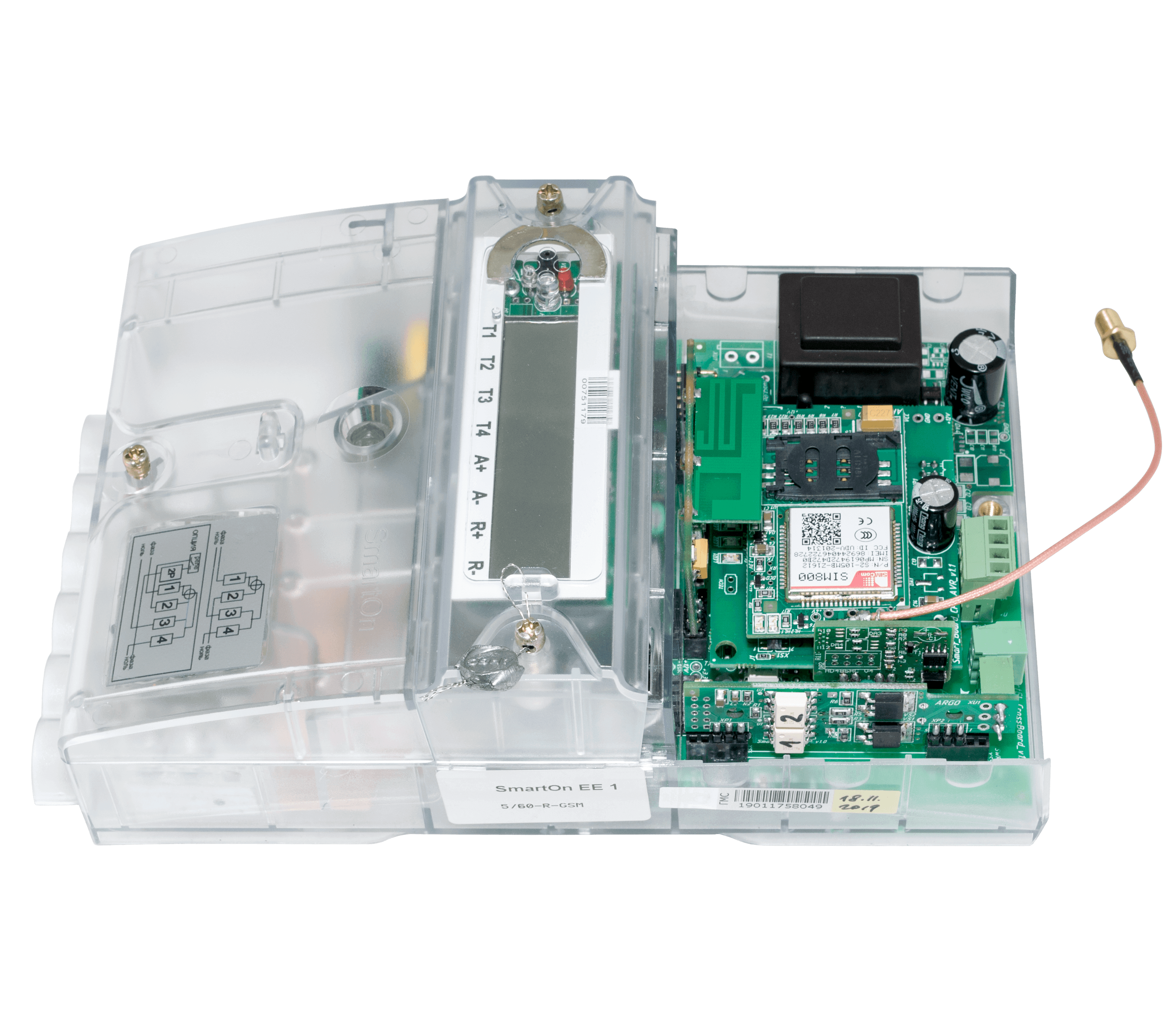 LoRa-модем, GSM-модем, управляющие ключи в электросчетчике